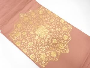 渡文製　本金箔華紋織り出し名古屋帯